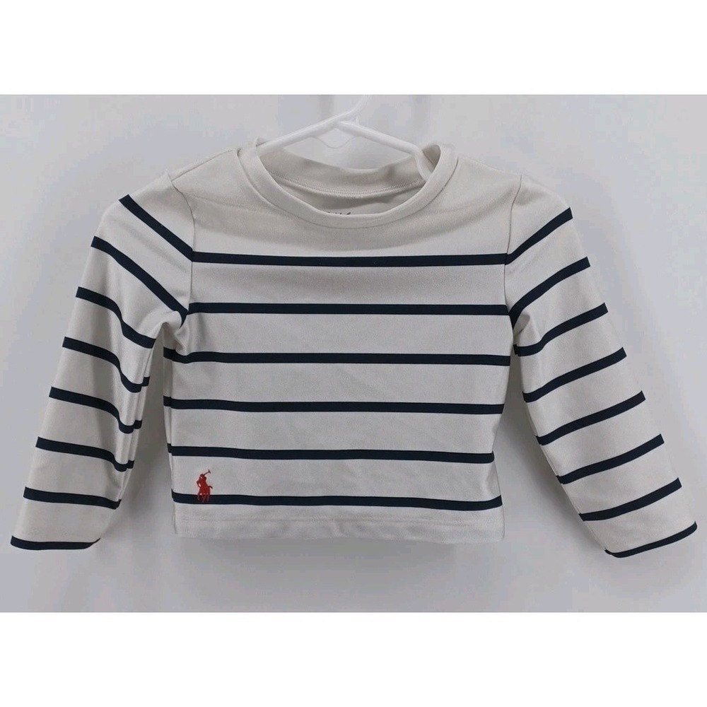 Ralph Lauren Girls 9-12 month Striped Stretch Swimsuit Top